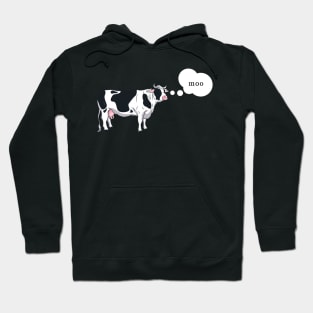 Cartoon Cow Moo Hoodie